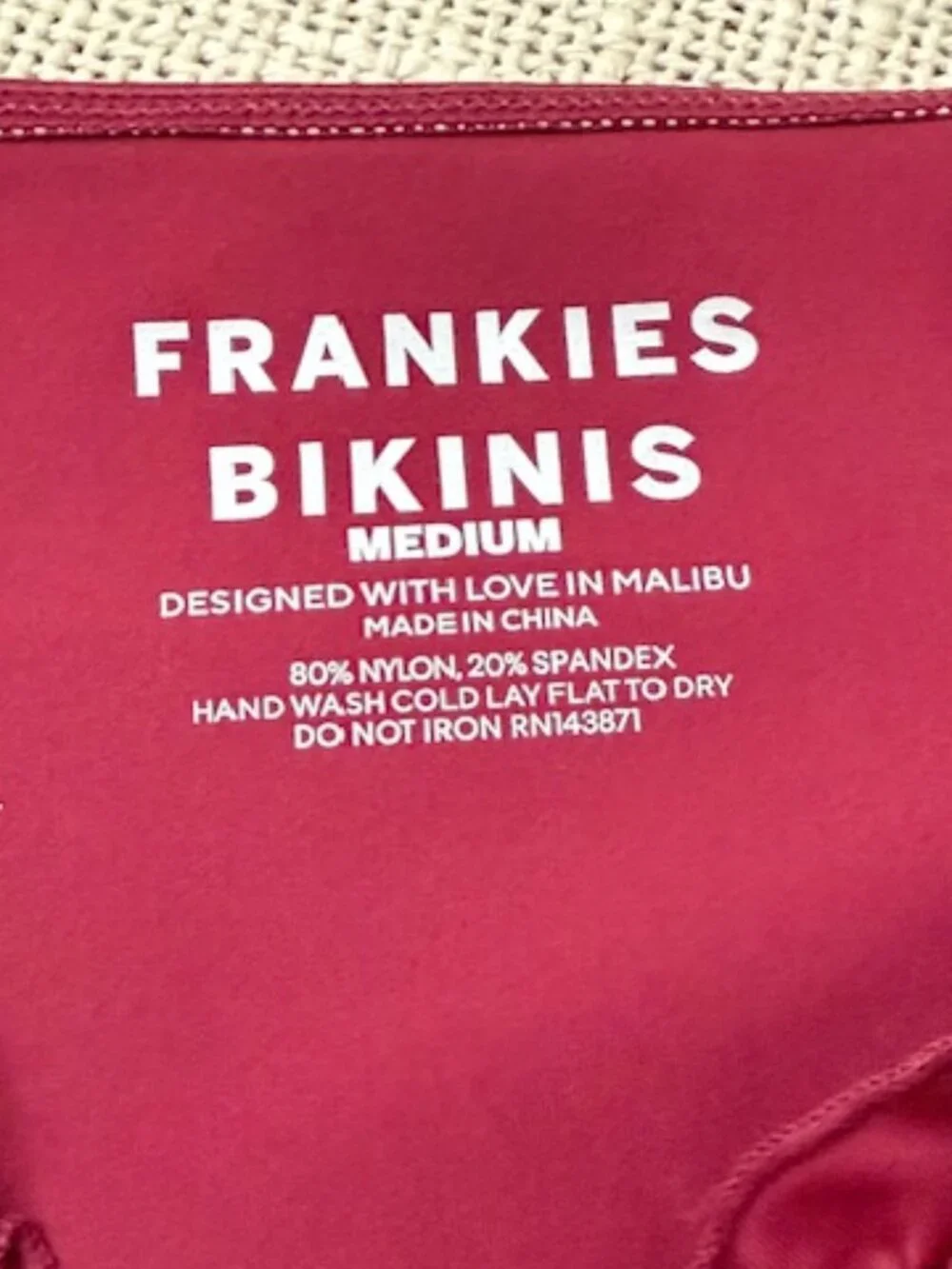 Frankies Bikinis Penelope Ruffle Tankini Bikini Top in Bordeaux Size M